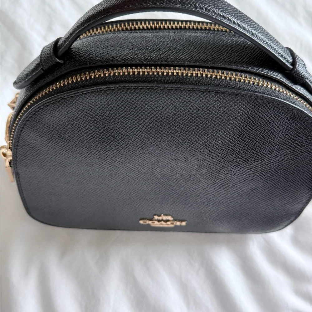 Coach Black Pebbled Leather Dome Crossbody with Gold Hardware - Picture 7 of 10